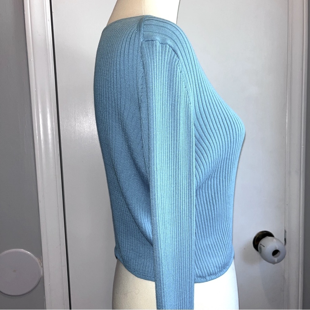 Uniqlo UV Protection Crew Neck Ribbed Cropped Cardigan - Picture 7 of 13
